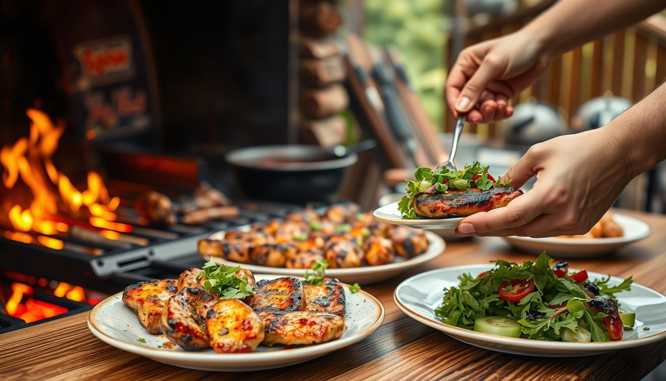 Ingredients prepared for a simple home dinner